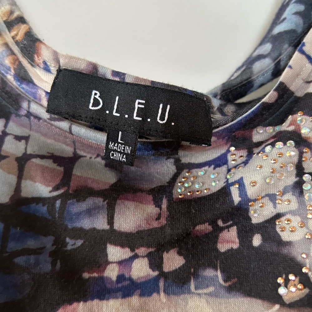 B.L.E.U. Multicolor Blouse with Embellishments